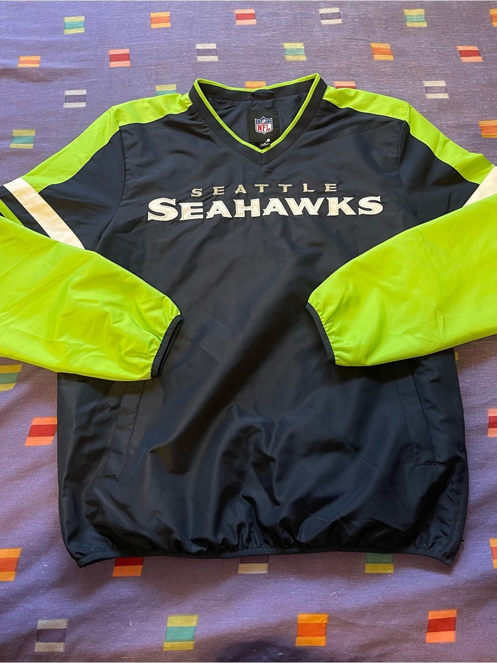 Seattle Seahawks pullover windbreaker size medium